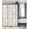 Ambesonne Fantasy Shower Curtain, Hot Air Balloons in The Clouds Dream Journey to Secret Paradise Romantic Design, Cloth Fabric Bathroom Decor Set with Hooks, 69″ W x 75″ L, Purple White(Yellow and White)