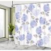 Ambesonne Fantasy Shower Curtain, Hot Air Balloons in The Clouds Dream Journey to Secret Paradise Romantic Design, Cloth Fabric Bathroom Decor Set with Hooks, 69″ W x 75″ L, Purple White(Eggshell Blue)