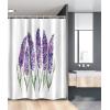 Ambesonne Fantasy Shower Curtain, Hot Air Balloons in The Clouds Dream Journey to Secret Paradise Romantic Design, Cloth Fabric Bathroom Decor Set with Hooks, 69″ W x 75″ L, Purple White(Violet White)