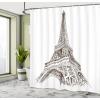 Ambesonne Fantasy Shower Curtain, Hot Air Balloons in The Clouds Dream Journey to Secret Paradise Romantic Design, Cloth Fabric Bathroom Decor Set with Hooks, 69″ W x 75″ L, Purple White(Brown)