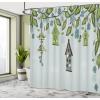 Ambesonne Fantasy Shower Curtain, Hot Air Balloons in The Clouds Dream Journey to Secret Paradise Romantic Design, Cloth Fabric Bathroom Decor Set with Hooks, 69″ W x 75″ L, Purple White(Green Navy)