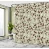 Ambesonne Fantasy Shower Curtain, Hot Air Balloons in The Clouds Dream Journey to Secret Paradise Romantic Design, Cloth Fabric Bathroom Decor Set with Hooks, 69″ W x 75″ L, Purple White(Beige Brown)