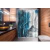 Ambesonne Fantasy Shower Curtain, Hot Air Balloons in The Clouds Dream Journey to Secret Paradise Romantic Design, Cloth Fabric Bathroom Decor Set with Hooks, 69″ W x 75″ L, Purple White(Blue White)