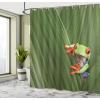 Ambesonne Fantasy Shower Curtain, Hot Air Balloons in The Clouds Dream Journey to Secret Paradise Romantic Design, Cloth Fabric Bathroom Decor Set with Hooks, 69″ W x 75″ L, Purple White(Green)