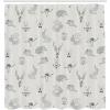 Ambesonne Fantasy Shower Curtain, Hot Air Balloons in The Clouds Dream Journey to Secret Paradise Romantic Design, Cloth Fabric Bathroom Decor Set with Hooks, 69″ W x 75″ L, Purple White(Dimgrey)