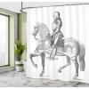 Ambesonne Fantasy Shower Curtain, Hot Air Balloons in The Clouds Dream Journey to Secret Paradise Romantic Design, Cloth Fabric Bathroom Decor Set with Hooks, 69″ W x 75″ L, Purple White(White Grey)