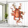 Ambesonne Fantasy Shower Curtain, Hot Air Balloons in The Clouds Dream Journey to Secret Paradise Romantic Design, Cloth Fabric Bathroom Decor Set with Hooks, 69″ W x 75″ L, Purple White(Orange White)