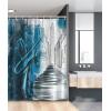 Ambesonne Fantasy Shower Curtain, Hot Air Balloons in The Clouds Dream Journey to Secret Paradise Romantic Design, Cloth Fabric Bathroom Decor Set with Hooks, 69″ W x 75″ L, Purple White(Blue White)