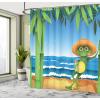 Ambesonne Fantasy Shower Curtain, Hot Air Balloons in The Clouds Dream Journey to Secret Paradise Romantic Design, Cloth Fabric Bathroom Decor Set with Hooks, 69″ W x 75″ L, Purple White(Cream Green)