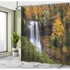 Ambesonne Fantasy Shower Curtain, Hot Air Balloons in The Clouds Dream Journey to Secret Paradise Romantic Design, Cloth Fabric Bathroom Decor Set with Hooks, 69″ W x 75″ L, Purple White(Green Yellow White)