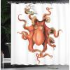 Ambesonne Fantasy Shower Curtain, Hot Air Balloons in The Clouds Dream Journey to Secret Paradise Romantic Design, Cloth Fabric Bathroom Decor Set with Hooks, 69″ W x 75″ L, Purple White(Orange White)