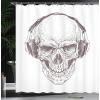 Ambesonne Fantasy Shower Curtain, Hot Air Balloons in The Clouds Dream Journey to Secret Paradise Romantic Design, Cloth Fabric Bathroom Decor Set with Hooks, 69″ W x 75″ L, Purple White(Brown White)
