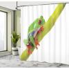 Ambesonne Fantasy Shower Curtain, Hot Air Balloons in The Clouds Dream Journey to Secret Paradise Romantic Design, Cloth Fabric Bathroom Decor Set with Hooks, 69″ W x 75″ L, Purple White(Green White Red)