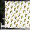 Ambesonne Fantasy Shower Curtain, Hot Air Balloons in The Clouds Dream Journey to Secret Paradise Romantic Design, Cloth Fabric Bathroom Decor Set with Hooks, 69″ W x 75″ L, Purple White(Black Yellow)