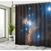 Ambesonne Fantasy Shower Curtain, Hot Air Balloons in The Clouds Dream Journey to Secret Paradise Romantic Design, Cloth Fabric Bathroom Decor Set with Hooks, 69″ W x 75″ L, Purple White(Navy Blue)