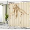 Ambesonne Fantasy Shower Curtain, Hot Air Balloons in The Clouds Dream Journey to Secret Paradise Romantic Design, Cloth Fabric Bathroom Decor Set with Hooks, 69″ W x 75″ L, Purple White(Ecru Brown)