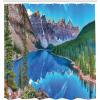 Ambesonne Fantasy Shower Curtain, Hot Air Balloons in The Clouds Dream Journey to Secret Paradise Romantic Design, Cloth Fabric Bathroom Decor Set with Hooks, 69″ W x 75″ L, Purple White(Green Blue)