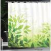 Ambesonne Fantasy Shower Curtain, Hot Air Balloons in The Clouds Dream Journey to Secret Paradise Romantic Design, Cloth Fabric Bathroom Decor Set with Hooks, 69″ W x 75″ L, Purple White(Forest Green)