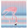 Ambesonne Flamingo Shower Curtain, Illustration of Royal Animal in The Lake Soft Pale Romantic Colors Art Work, Cloth Fabric Bathroom Decor Set with Hooks, 69″ W x 70″ L, Pink Blue