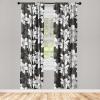 Ambesonne Floral Curtains, Monochrome Lily Flowers Valentine’s Day Concept Retro Illustration, Window Treatments 2 Panel Set for Living Room Bedroom, Pair of – 28″ x 95″, Charcoal Grey and White(Charcoal Grey and White)