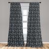 Ambesonne Floral Curtains, Roses for Valentine Love Team Holiday Celebration Botanical Artwork on Hue Back, Window Treatments 2 Panel Set for Living Room Bedroom, Pair of – 28″ x 95″, Dimgray Blush(Sea Blue Charcoal Grey)