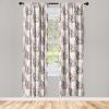 Ambesonne Floral Curtains, Roses for Valentine Love Team Holiday Celebration Botanical Artwork on Hue Back, Window Treatments 2 Panel Set for Living Room Bedroom, Pair of – 28″ x 95″, Dimgray Blush(Pale Mauve Reseda Green)