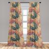 Ambesonne Floral Curtains, Roses for Valentine Love Team Holiday Celebration Botanical Artwork on Hue Back, Window Treatments 2 Panel Set for Living Room Bedroom, Pair of – 28″ x 95″, Dimgray Blush(Burnt Sienna and Dark Teal)