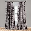Ambesonne Floral Curtains, Roses for Valentine Love Team Holiday Celebration Botanical Artwork on Hue Back, Window Treatments 2 Panel Set for Living Room Bedroom, Pair of – 28″ x 95″, Dimgray Blush(Burgundy and Off White)