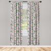 Ambesonne Floral Curtains, Roses for Valentine Love Team Holiday Celebration Botanical Artwork on Hue Back, Window Treatments 2 Panel Set for Living Room Bedroom, Pair of – 28″ x 95″, Dimgray Blush(Pastel Purple Fern Green)