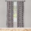 Ambesonne Floral Curtains, Roses for Valentine Love Team Holiday Celebration Botanical Artwork on Hue Back, Window Treatments 2 Panel Set for Living Room Bedroom, Pair of – 28″ x 95″, Dimgray Blush(Burgundy and Off White)