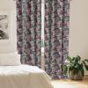 Ambesonne Floral Curtains, Roses for Valentine Love Team Holiday Celebration Botanical Artwork on Hue Back, Window Treatments 2 Panel Set for Living Room Bedroom, Pair of – 28″ x 95″, Dimgray Blush(Purple Almond Green)