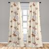 Ambesonne Floral Curtains, Roses for Valentine Love Team Holiday Celebration Botanical Artwork on Hue Back, Window Treatments 2 Panel Set for Living Room Bedroom, Pair of – 28″ x 95″, Dimgray Blush(Cream and Pale Redwood)