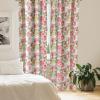 Ambesonne Floral Curtains, Roses for Valentine Love Team Holiday Celebration Botanical Artwork on Hue Back, Window Treatments 2 Panel Set for Living Room Bedroom, Pair of – 28″ x 95″, Dimgray Blush(Grey Yellow Ecru and Coral)