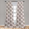 Ambesonne Floral Curtains, Roses for Valentine Love Team Holiday Celebration Botanical Artwork on Hue Back, Window Treatments 2 Panel Set for Living Room Bedroom, Pair of – 28″ x 95″, Dimgray Blush(Pale Mauve Reseda Green)