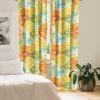 Ambesonne Floral Curtains, Roses for Valentine Love Team Holiday Celebration Botanical Artwork on Hue Back, Window Treatments 2 Panel Set for Living Room Bedroom, Pair of – 28″ x 95″, Dimgray Blush(Yellow Marigold and Green)