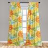 Ambesonne Floral Curtains, Roses for Valentine Love Team Holiday Celebration Botanical Artwork on Hue Back, Window Treatments 2 Panel Set for Living Room Bedroom, Pair of – 28″ x 95″, Dimgray Blush(Yellow Marigold and Green)