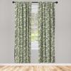Ambesonne Floral Curtains, Roses for Valentine Love Team Holiday Celebration Botanical Artwork on Hue Back, Window Treatments 2 Panel Set for Living Room Bedroom, Pair of – 28″ x 95″, Dimgray Blush(Pale Green and Hunter Green)