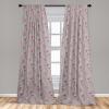 Ambesonne Floral Curtains, Roses for Valentine Love Team Holiday Celebration Botanical Artwork on Hue Back, Window Treatments 2 Panel Set for Living Room Bedroom, Pair of – 28″ x 95″, Dimgray Blush(Dimgray Blush)
