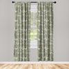 Ambesonne Floral Curtains, Roses for Valentine Love Team Holiday Celebration Botanical Artwork on Hue Back, Window Treatments 2 Panel Set for Living Room Bedroom, Pair of – 28″ x 95″, Dimgray Blush(Taupe and Laurel Green)
