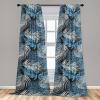 Ambesonne Floral Curtains, Roses for Valentine Love Team Holiday Celebration Botanical Artwork on Hue Back, Window Treatments 2 Panel Set for Living Room Bedroom, Pair of – 28″ x 95″, Dimgray Blush(Dark Grey and Sky Blue)