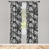 Ambesonne Floral Curtains, Roses for Valentine Love Team Holiday Celebration Botanical Artwork on Hue Back, Window Treatments 2 Panel Set for Living Room Bedroom, Pair of – 28″ x 95″, Dimgray Blush(Grey White Charcoal)