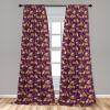 Ambesonne Floral Curtains, Roses for Valentine Love Team Holiday Celebration Botanical Artwork on Hue Back, Window Treatments 2 Panel Set for Living Room Bedroom, Pair of – 28″ x 95″, Dimgray Blush(Plum Pale Cinnamon)