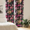 Ambesonne Floral Curtains, Roses for Valentine Love Team Holiday Celebration Botanical Artwork on Hue Back, Window Treatments 2 Panel Set for Living Room Bedroom, Pair of – 28″ x 95″, Dimgray Blush(Pale Yellow and Hot Pink)