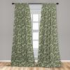 Ambesonne Floral Curtains, Roses for Valentine Love Team Holiday Celebration Botanical Artwork on Hue Back, Window Treatments 2 Panel Set for Living Room Bedroom, Pair of – 28″ x 95″, Dimgray Blush(Pale Green and Hunter Green)