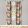 Ambesonne Floral Curtains, Roses for Valentine Love Team Holiday Celebration Botanical Artwork on Hue Back, Window Treatments 2 Panel Set for Living Room Bedroom, Pair of – 28″ x 95″, Dimgray Blush(Burnt Sienna and Dark Teal)