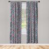 Ambesonne Floral Curtains, Roses for Valentine Love Team Holiday Celebration Botanical Artwork on Hue Back, Window Treatments 2 Panel Set for Living Room Bedroom, Pair of – 28″ x 95″, Dimgray Blush(Cadet Blue Dark Pink)