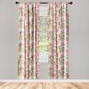 Ambesonne Floral Curtains, Roses for Valentine Love Team Holiday Celebration Botanical Artwork on Hue Back, Window Treatments 2 Panel Set for Living Room Bedroom, Pair of – 28″ x 95″, Dimgray Blush(Grey Yellow Ecru and Coral)