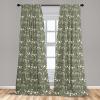 Ambesonne Floral Curtains, Roses for Valentine Love Team Holiday Celebration Botanical Artwork on Hue Back, Window Treatments 2 Panel Set for Living Room Bedroom, Pair of – 28″ x 95″, Dimgray Blush(Taupe and Laurel Green)