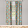 Ambesonne Floral Curtains, Roses for Valentine Love Team Holiday Celebration Botanical Artwork on Hue Back, Window Treatments 2 Panel Set for Living Room Bedroom, Pair of – 28″ x 95″, Dimgray Blush(Warm Taupe Sea Blue)