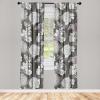 Ambesonne Floral Curtains, Roses for Valentine Love Team Holiday Celebration Botanical Artwork on Hue Back, Window Treatments 2 Panel Set for Living Room Bedroom, Pair of – 28″ x 95″, Dimgray Blush(Charcoal White Grey)